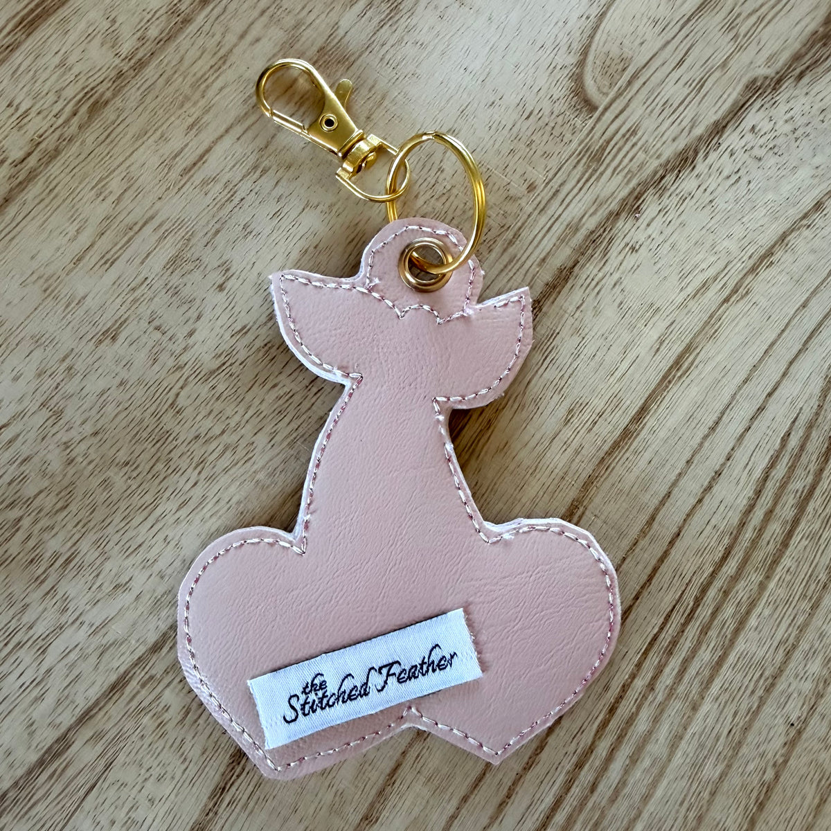 Pink Vinyl Cherry Keychain