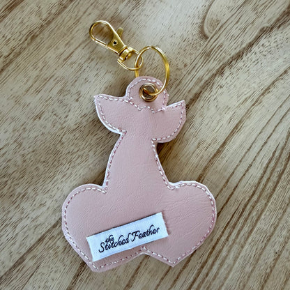 Pink Vinyl Cherry Keychain